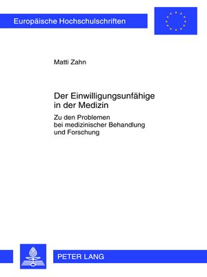 cover image of Der Einwilligungsunfaehige in der Medizin